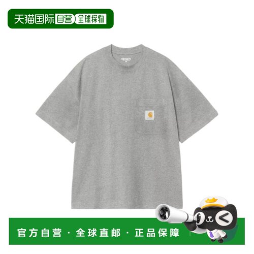 香港直邮CARHARTT WIP 男士T恤 I037015V6XX AW2026 灰色 口袋T恤