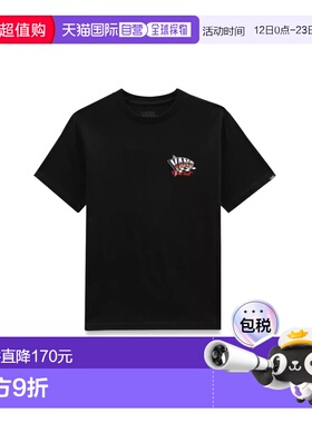 1h可退 香港直邮Vans 范斯 男童 hole shot T恤童装 VN000896KBLK