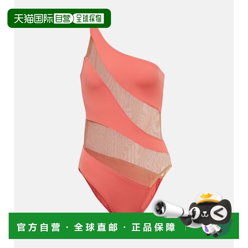 1h可退 香港直邮NORMA KAMALI 诺玛 卡玛丽 女士 蛇纹网纱拼接单