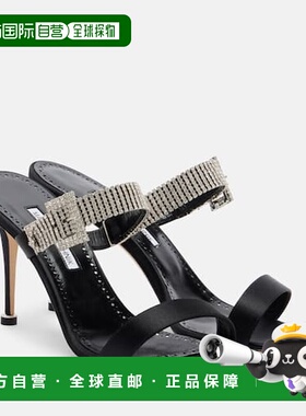 香港直邮MANOLO BLAHNIK 莫罗 伯拉尼克 女士 Fibolta 90 精饰绸
