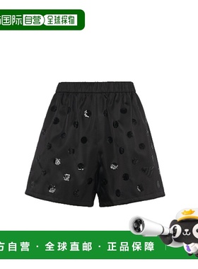 【99新未使用】香港直邮Prada 黑色亮片绣花短裤 22R7571Z5GS221
