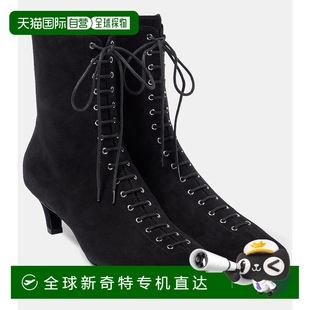 004162 1小时内可退 绒面革绑带短靴 香港直邮TOTÊME black 女士