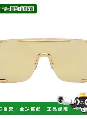 1h可退 香港直邮LOEWE 罗意威 女士 金色 Shield Mask 太阳镜 LW4