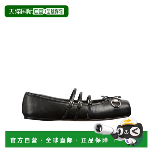香港直邮Gucci Horsebit系列芭蕾平底鞋 814318AAEA4古驰单鞋