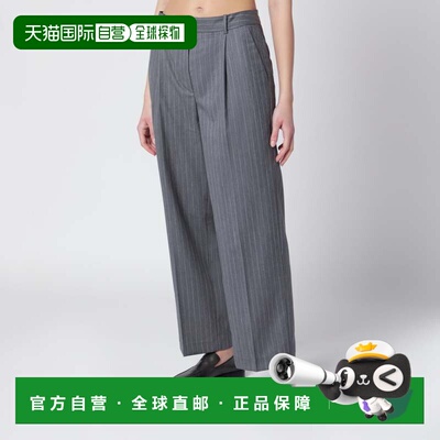 香港直邮ANINE BING 女士 Trent 短款浅灰色布织裤子 A0312193WO