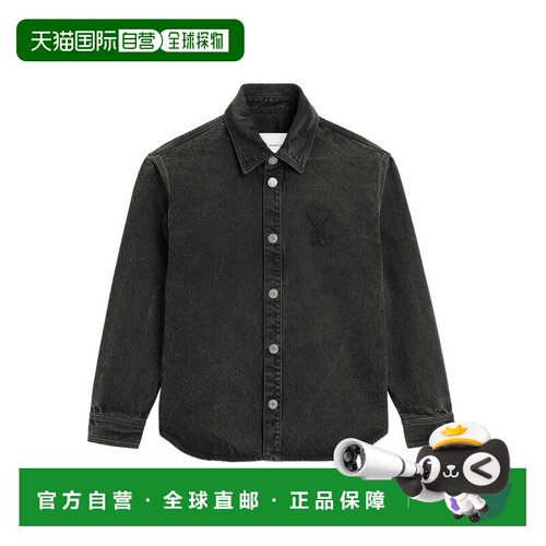 香港直邮Ami Paris 男士衬衫 UJK897DE0124031 SS2026 黑色