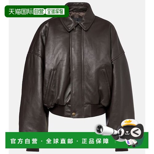 1h可退 香港直邮Balenciaga 巴黎世家 女士 Round Taxi 皮革夹克