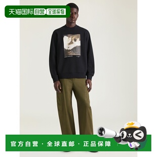 自营欧洲直邮Givenchy纪梵希 男士黑色棉质现实印花卫衣长袖抓绒
