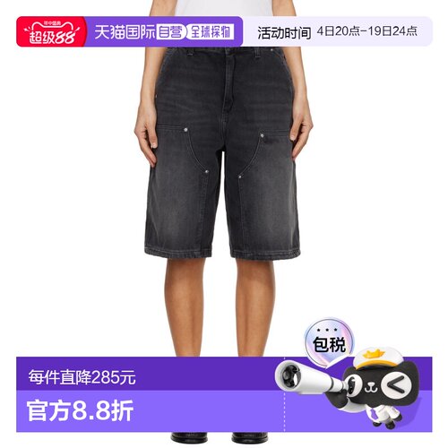 1h可退 香港直邮CARHARTT WIP 女士 黑色 Nixon Double Knee 牛仔
