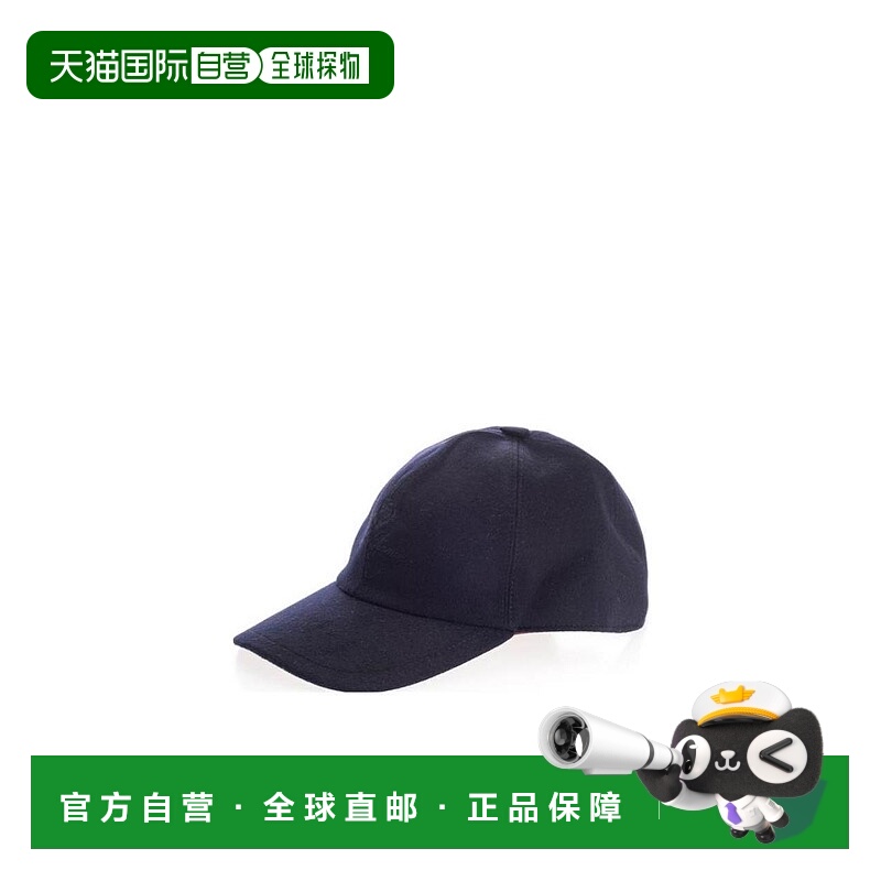 香港直邮Loro Piana 海军蓝刺绣标志鸭舌帽子 FAF8520羊毛 正品