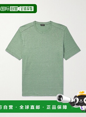 香港直邮Zegna 杰尼亚 男士 亚麻针织T恤 RUD376A7D783