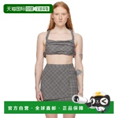 香港直邮GANNI 甘尼 女士 1h可退 灰色格纹上装 F9048523G