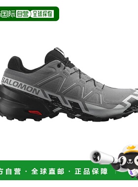 欧洲直邮SALOMON 23新款SPEED C6系列男士灰色纺织越野运动鞋跑鞋