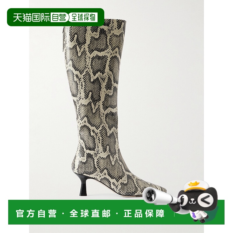 1h可退 香港直邮aeyde 女士 Klea 蛇皮质感及膝靴子 A11KB0623006