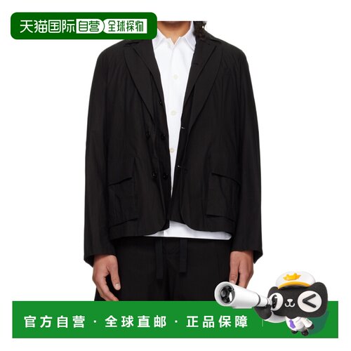 香港直邮SACAI 男士外套 2603920M001 SS2026 黑色 支付后1h可退