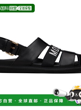 1h可退 香港直邮Moschino 莫斯奇诺 男士 黑色凉鞋 261MB10083G0O