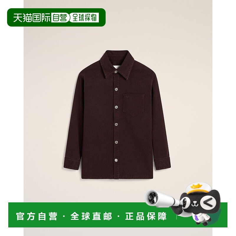 自营欧洲直邮AMI Ami de Coeur 波尔多棉质外套式衬衫长袖