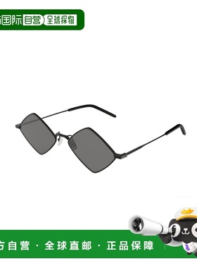 香港直邮Saint Laurent 黑色方形框太阳镜 SL302LISAMETAL