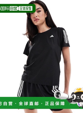 1h可退 香港直邮adidas 阿迪达斯 女士 Running Own 跑步T恤(黑色