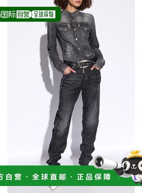 香港直邮Dsquared2 腰带环牛仔长裤 S72LB0715S30357