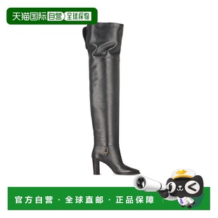黑色靴子 香港直邮Saint 女士 圣罗兰 840702AAFBC过膝 Laurent