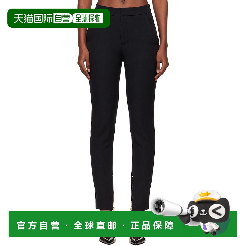 香港直邮Balmain 巴尔曼 女士 黑色 Tailored 长裤 FF1PM045ME54
