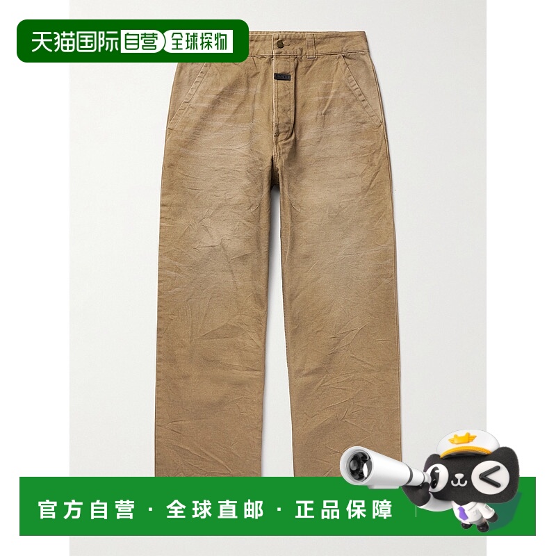 香港直邮essentials fear of god 男士 直筒磨破棉质帆布裤子 FG2