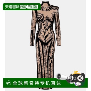 香港直邮Balmain 女士 1h可退 巴尔曼 beige米色 针织长款 连衣裙