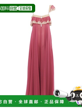 1h可退 香港直邮Chloe 蔻依 女士 Flou 荷叶边有机真丝薄稠睡裙