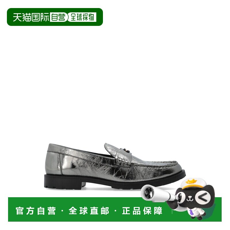香港直邮Coach 蔻驰 女士 JOCELYN 褶皱皮质徽标乐福鞋 CX011ANTS