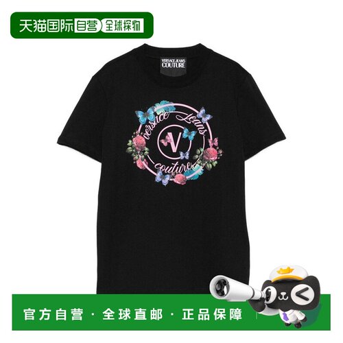 1h可退 香港直邮VERSACE JEANS 女士T恤 79HAHP01CJ01P899 AW2026