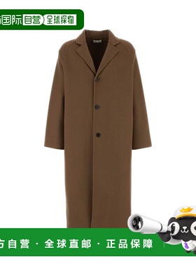 1h可退 香港直邮The Row 男士 翻领长袖大衣 809W3503 brown棕色