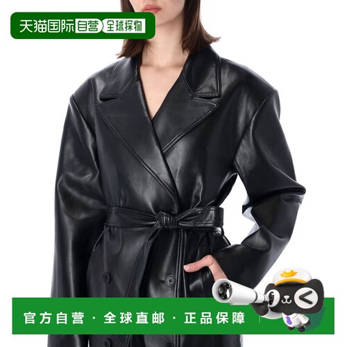 香港直邮The Frankie Shop 女士 TINA 仿皮风衣 COFS022761000BLA