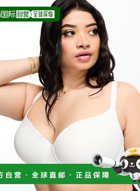 1h可退 香港直邮ASOS 女士 Curve moulded t-shirt 设计细纤维文(