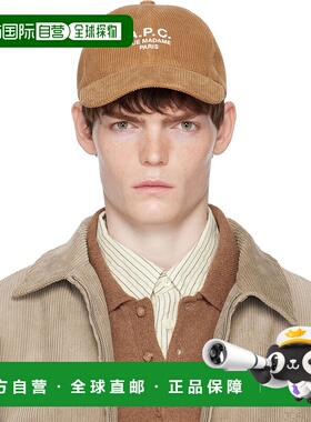 香港直邮A.P.C. 男士 黄褐色 Charlie Rue Madame 棒球帽 COHBBM2