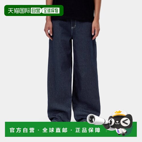 自营欧洲直邮Carhartt WIP Jens女士蓝色棉质牛仔工具裤