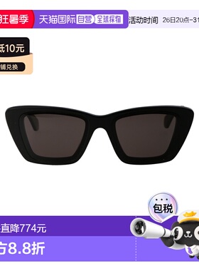 1h可退 香港直邮alaia 女士 00 全黑灰色醋纤太阳眼镜 AA0070S1
