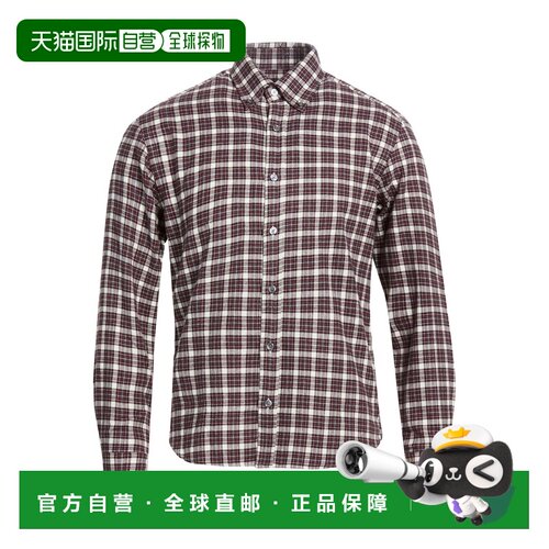 1h可退 香港直邮Dunhill 登喜路 男士 格纹衬衫 red红色 舒适时尚