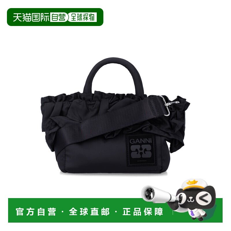 1h可退 香港直邮GANNI 女士斜挎包 A71875972099 SS2026 黑色 MIN