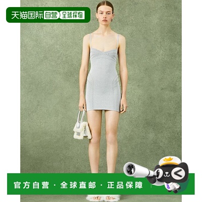 香港直邮Jacquemus 金银丝网眼迷你连衣裙 233KN349-2344包臀裙