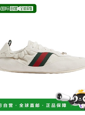 自营欧洲直邮GUCCI古驰 Shift女士白色圆头系带低帮休闲运动鞋