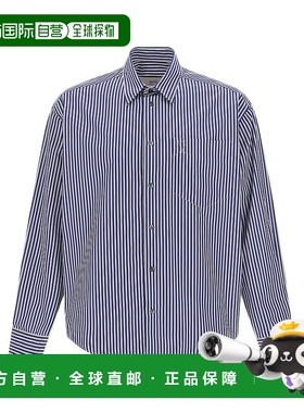 1h可退 香港直邮Ami Paris 男士 CAMISA BLANCA AZUL RAYAS 衬衫
