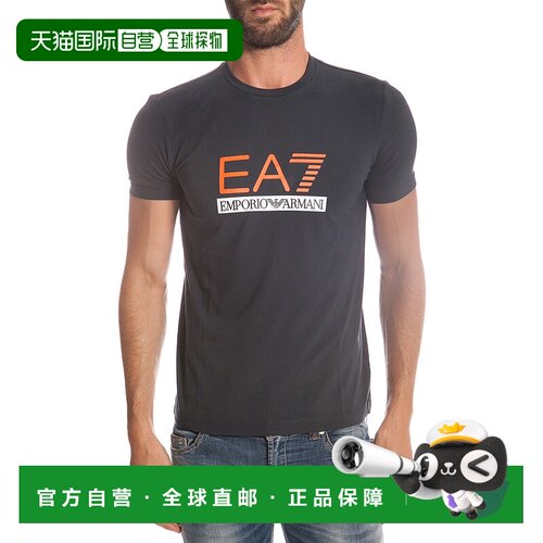 EA7 Emporio Armani 深灰色徽标T恤 2736196P254B【付后1h可退】