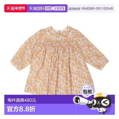 1h可退 香港直邮Bonpoint 婴儿 Trinite 花朵棉质连衣裙童装
