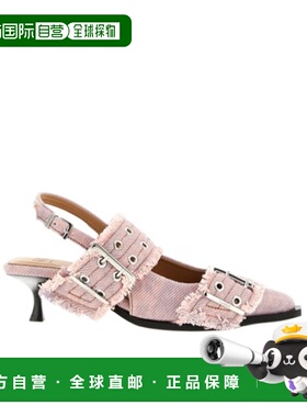 1h可退 香港直邮Ganni 搭扣高跟鞋 B1020062