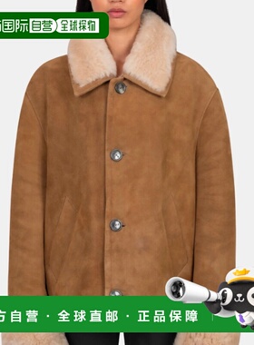 1h可退 香港直邮Ami Paris 女士 Veste boutonnee en 毛羊皮夹克