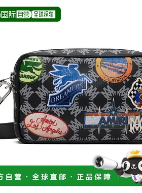 1h可退 香港直邮AMIRI 男士 黑色 & 灰色 Station Patch 相机包 A