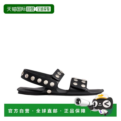 香港直邮KHAITE 女士凉鞋 F3086930200 AW2025 黑色 铆钉凉鞋