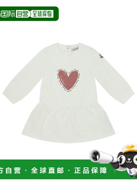 1h可退 香港直邮Moncler 盟可睐 女童 白色棉混纺连衣裙童装 8I00