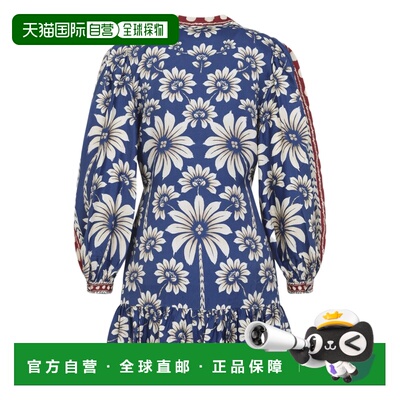 香港直邮FARM RIO 女士 LUNA 蓝色长袖迷你连衣裙 35009126067